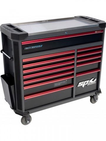 412 DELIGE TOOLKIT IN TECH SERIES GEREEDSCHAPWAGEN 13 LADEN ROOD - Afbeelding 2