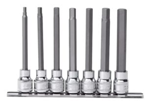 3/8" BINNENZESKANT METRISCH BIT DOPPEN 100MM 7 DELIG