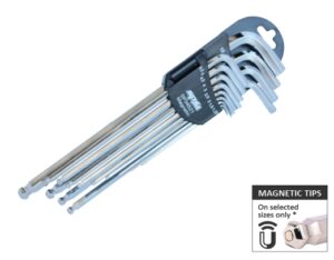 BINNENZESKANT STIFTSLEUTELSET MAGNETISCH MET KOGELKOP METRISCH 13 DELIG