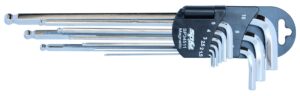 BINNENZESKANT STIFTSLEUTELSET MAGNETISCH MET KOGELKOP SAE 9 DELIG