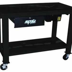 HEAVY DUTY DEMONTEERTAFEL MET OLIE OPVANG SYSTEEM ZWART