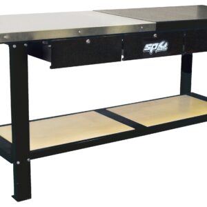 WERK BANK CUSTOM 2000MM 3 LADEN ZWART