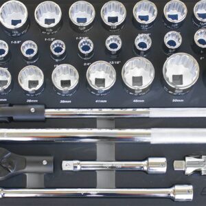 DOPPENSET 3/4" METRISCH/SAE 32 DELIG IN EVA INLAY