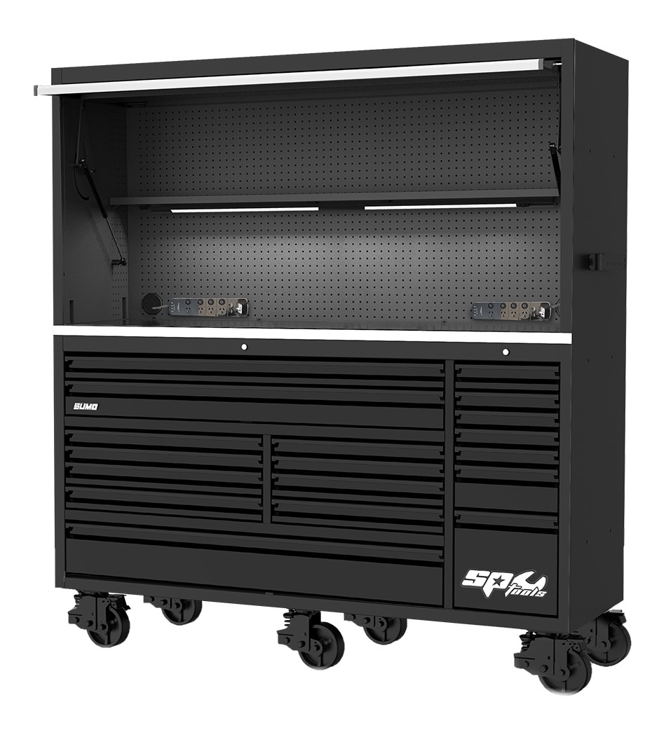 GEREEDSCHAPSWAGEN ZWART USA SUMO SERIES 21 LADEN 185CM + TOP XL
