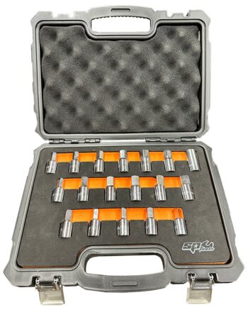 CARTERPLUG DOPPENSET 3/8" -18 STUKS