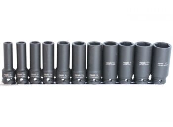 SLAGMOERDOPPENSET OP RAIL SAE 1/2” 6-KANT 11 DELIG LANG
