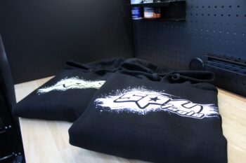 SP HOODIE BLACK AND WHITE SIZE L