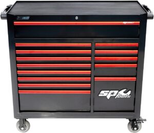 CUSTOM GEREEDSCHAPWAGEN ROOD/ZWART 14 LADEN