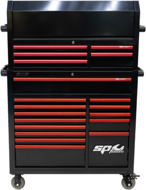 CUSTOM SUMO GEREEDSCHAPWAGEN MET TOPKIST ZWART/ROOD 19 LADEN