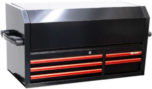CUSTOM GEREEDSCHAPSKIST ZWART/ROOD 5 LADEN POWER HUTCH