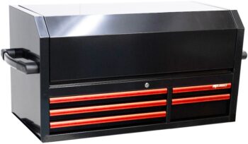 CUSTOM GEREEDSCHAPSKIST ZWART/ROOD 5 LADEN POWER HUTCH