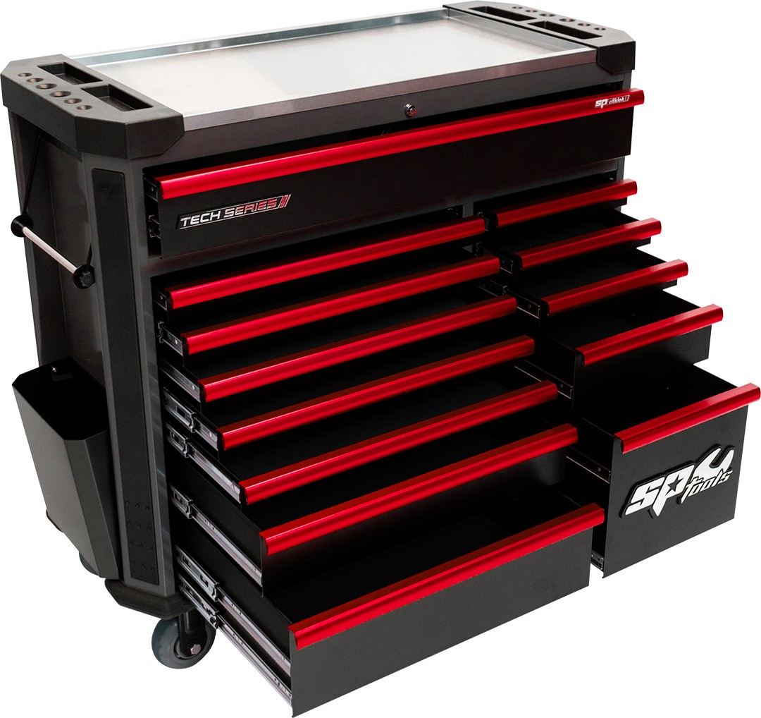 506 DELIGE TOOLKIT IN TECH SERIES GEREEDSCHAPWAGEN 13 LADEN ROOD - Afbeelding 5