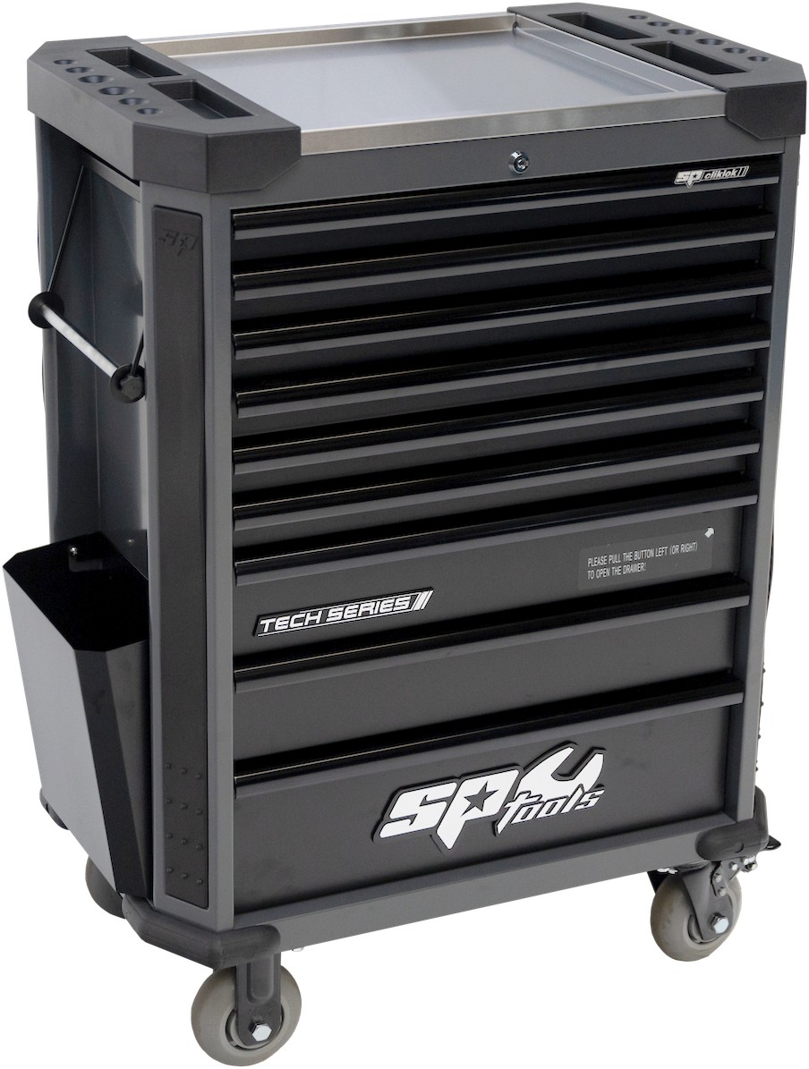 453 DELIGE TOOLKIT IN TECH SERIES GEREEDSCHAPSWAGEN MET 9 LADEN DIAMOND BLACK/ZWART - Afbeelding 2