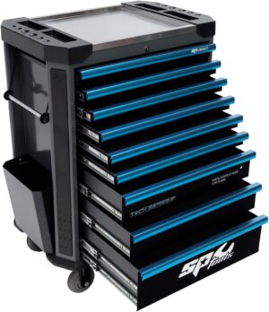 453 DELIGE TOOLKIT IN TECH SERIES GEREEDSCHAPSWAGEN MET 9 LADEN DIAMOND BLACK/BLUE