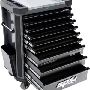 453 DELIGE TOOLKIT IN TECH SERIES GEREEDSCHAPSWAGEN MET 9 LADEN DIAMOND BLACK/ZWART