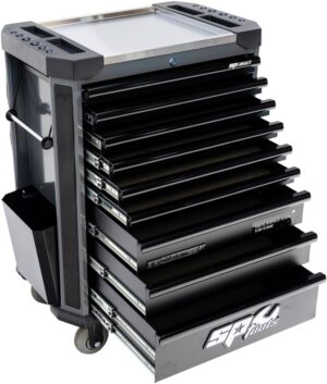 453 DELIGE TOOLKIT IN TECH SERIES GEREEDSCHAPSWAGEN MET 9 LADEN DIAMOND BLACK/ZWART