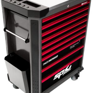 453 DELIGE TOOLKIT IN TECH SERIES GEREEDSCHAPSWAGEN MET 9 LADEN DIAMOND BLACK/RED