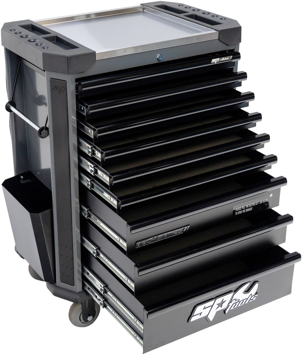 387 DELIGE TOOLKIT IN TECH SERIE GEREEDSCHAPSWAGEN MET 9 LADEN DIAMOND BLACK/ZWART - Afbeelding 5