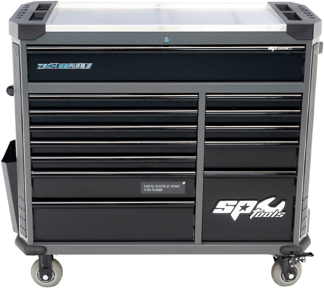 470 DELIGE TOOLKIT IN TECH SERIES GEREEDSCHAPWAGEN 13 LADEN ZWART - Afbeelding 3