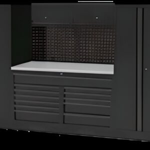 USA WORKSHOP SERIES MET RVS WERKBLAD MET TWEE HOGE KASTEN