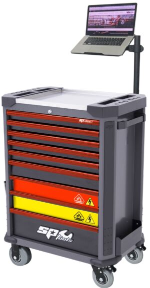 VDE TOOLKIT IN TECH SERIES GEREEDSCHAPSWAGEN 199 DELIG ZWART/ ROOD