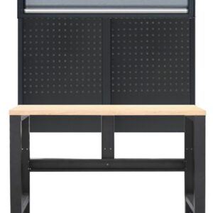 WERKBANK SP WORKSHOP SERIES HOUTEN WERKBLAD + ACHTERWAND & BOVENKAST
