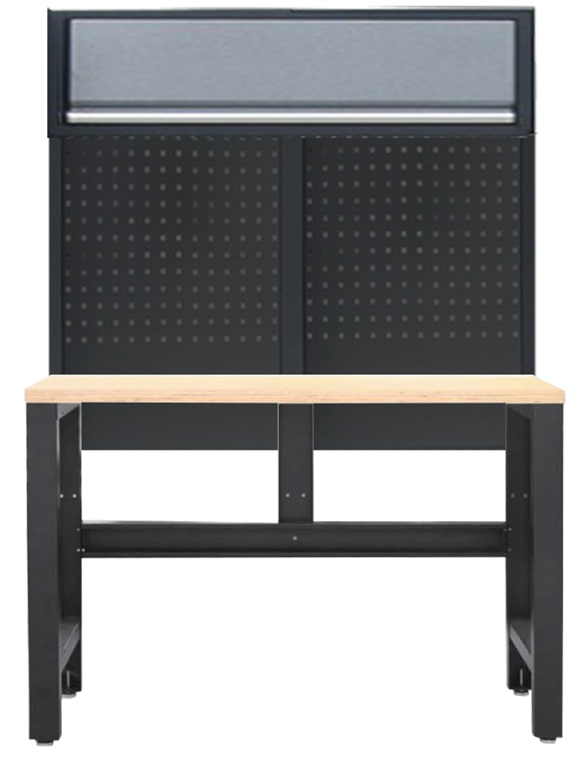 WERKBANK SP WORKSHOP SERIES HOUTEN WERKBLAD + ACHTERWAND & BOVENKAST