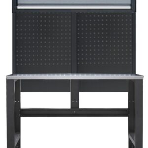 WERKBANK SP WORKSHOP SERIES RVS WERKBLAD + ACHTERWAND & BOVENKAST
