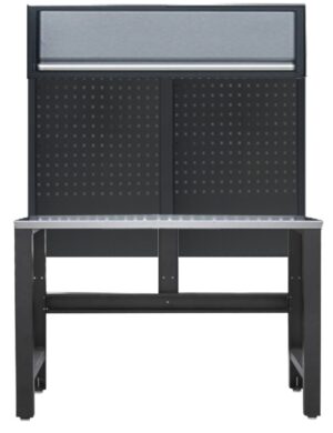WERKBANK SP WORKSHOP SERIES RVS WERKBLAD + ACHTERWAND & BOVENKAST