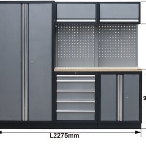 WORKSHOP SERIES 3 DELIG BREDE KAST MET RVS WERKBLAD