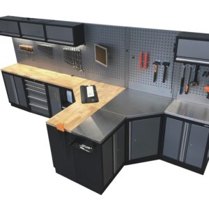 SP WORKSHOP SERIES DUBBELE HOEKOPSTELLING MET RVS WERKBLAD