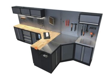 SP WORKSHOP SERIES DUBBELE HOEKOPSTELLING MET RVS WERKBLAD